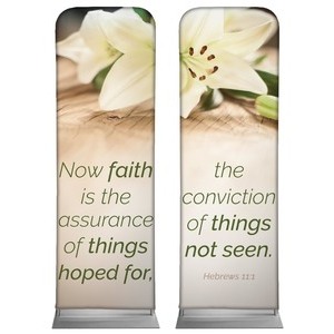 Faith Lilies Pair 2' x 6' Sleeve Banner