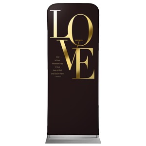 Gold Letters Love 2'7" x 6'7" Sleeve Banners