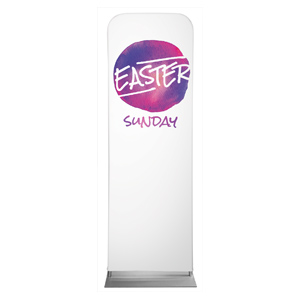 Watercolor Circle Easter 2' x 6' Sleeve Banner