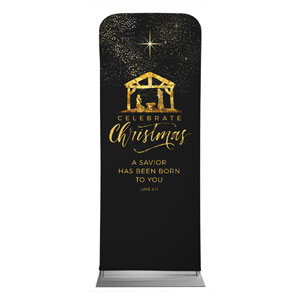 Black and Gold Nativity 2'7" x 6'7" Sleeve Banners