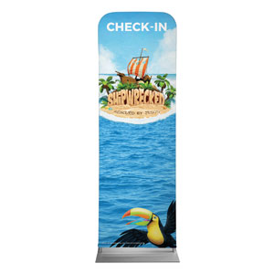 Shipwrecked Check In 2' x 6' Sleeve Banner