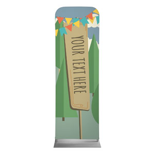 Woodland Friends Your Text Here 2' x 6' Sleeve Banner