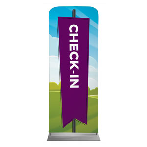 Bright Meadow Check In 2'7" x 6'7" Sleeve Banners