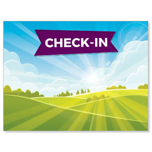 Bright Meadow Check In Jumbo Banners