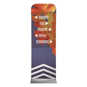 Chevron Welcome Fall Directional 2' x 6' Sleeve Banner