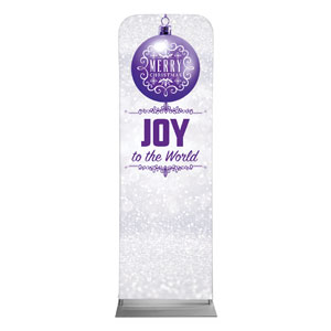 Silver Snow Joy Ornament 2' x 6' Sleeve Banner