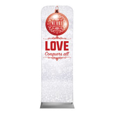 Silver Snow Love Ornament 