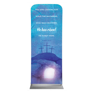 Blue Purple Easter Tomb 2'7" x 6'7" Sleeve Banners