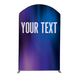 Aurora Lights Your Text Here 5' x 8' Curved Top Sleeve