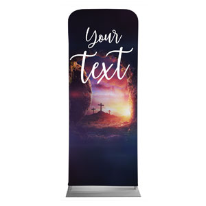 Dramatic Tomb Easter Your Text 2'7" x 6'7" Sleeve Banners