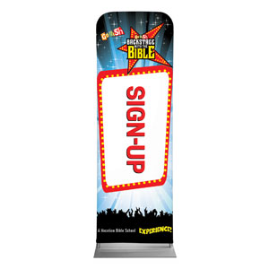 Go Fish Backstage With The Bible Sign Up 2' x 6' Sleeve Banner