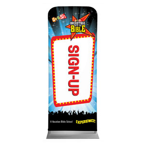 Go Fish Backstage With The Bible Sign Up 2'7" x 6'7" Sleeve Banners