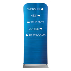 General Blue Directional 2'7" x 6'7" Sleeve Banners