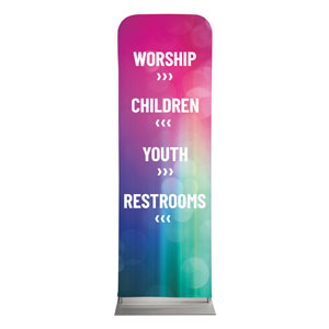 Colorful Lights Directional 2' x 6' Sleeve Banner