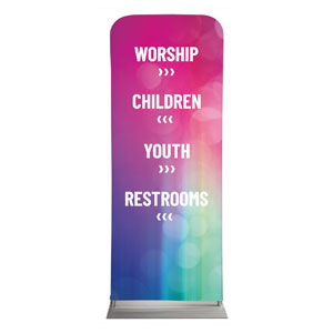Colorful Lights Directional 2'7" x 6'7" Sleeve Banners