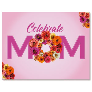 Celebrate Mom Pink Jumbo Banners