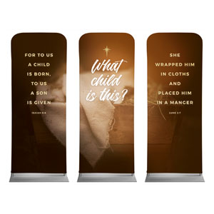 What Child Is This Triptych 2'7" x 6'7" Sleeve Banners