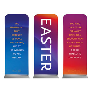 Glow Easter Triptych 2'7" x 6'7" Sleeve Banners