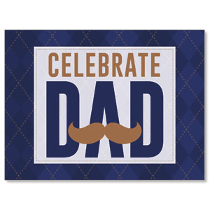Celebrate Dad Mustache Jumbo Banners