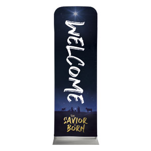 Savior is Born Star 2' x 6' Sleeve Banner