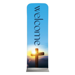 Easter Cross Sunburst 2' x 6' Sleeve Banner