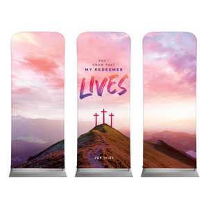 Easter Sunrise Events Crosses Triptych 2'7" x 6'7" Sleeve Banners