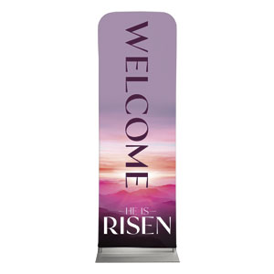 Risen Pink Sunrise 2' x 6' Sleeve Banner