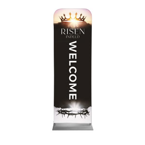 Risen Indeed Crowns 2' x 6' Sleeve Banner