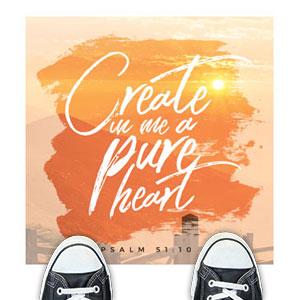 Beautiful Praise Pure Heart Floor Stickers
