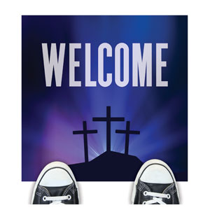 Aurora Lights Celebrate Easter Welcome Floor Stickers