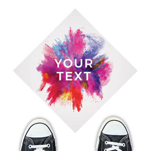 Color Burst Your Text Floor Stickers