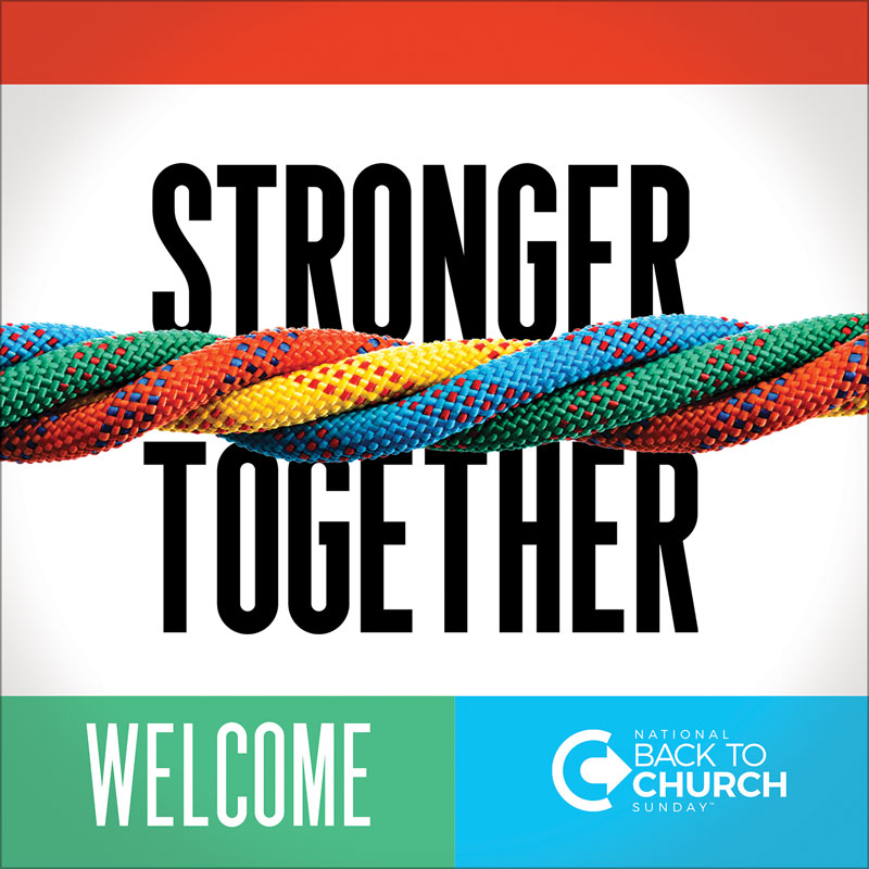 Floor Stickers, Back To Church Sunday, BTCS Stronger Together Welcome, 17 x 17