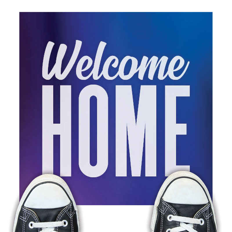 Floor Stickers, Welcome Back, Aurora Lights Welcome Home, 12 x 12