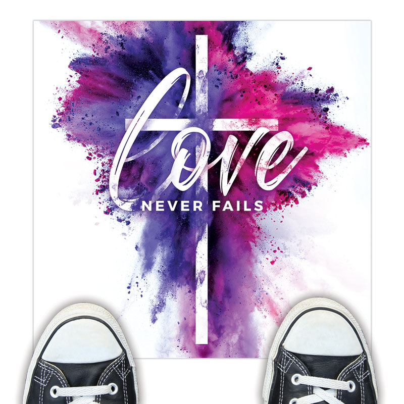 Floor Stickers, Easter, Love Never Fails, 12 x 12