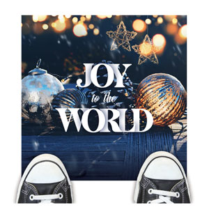 Joy To The World Christmas Floor Stickers