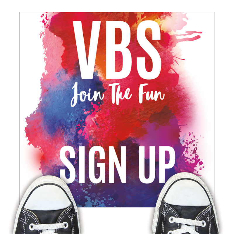 Floor Stickers, VBS / Camp, Join The Fun VBS Sign Up, 12 x 18
