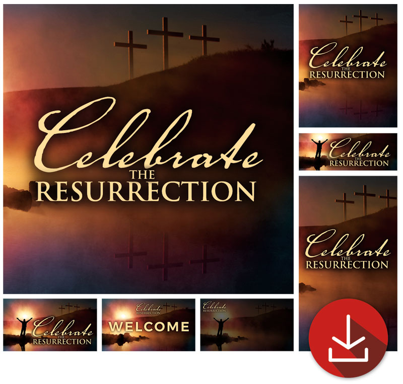 Church Graphic Bundles, Easter, Celebrate Resurrection
