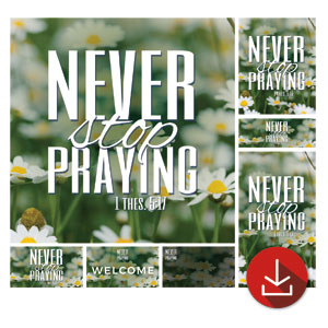 Scenery Scripture 1 Thes 5:17 Church Graphic Bundles