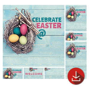 Egg Nest Easter Church Graphic Bundles