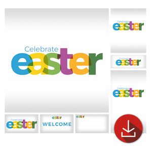 Color Bold Easter Church Graphic Bundles