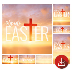 Easter Cross Sunrise Church Graphic Bundles