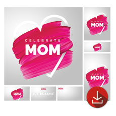 Mom Pink Paint Strokes 