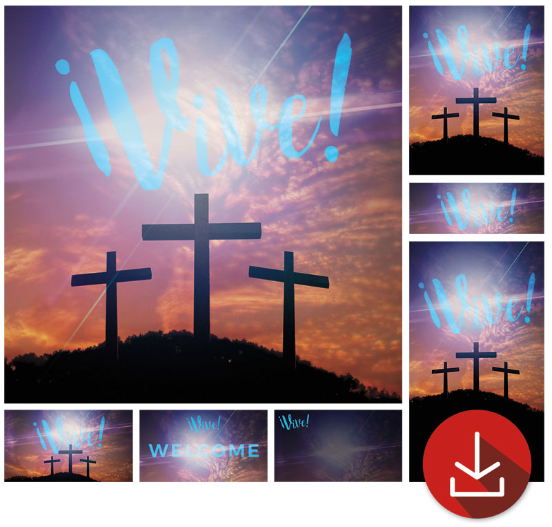 Church Graphic Bundles, Easter, Come Alive Easter Journey Spanish