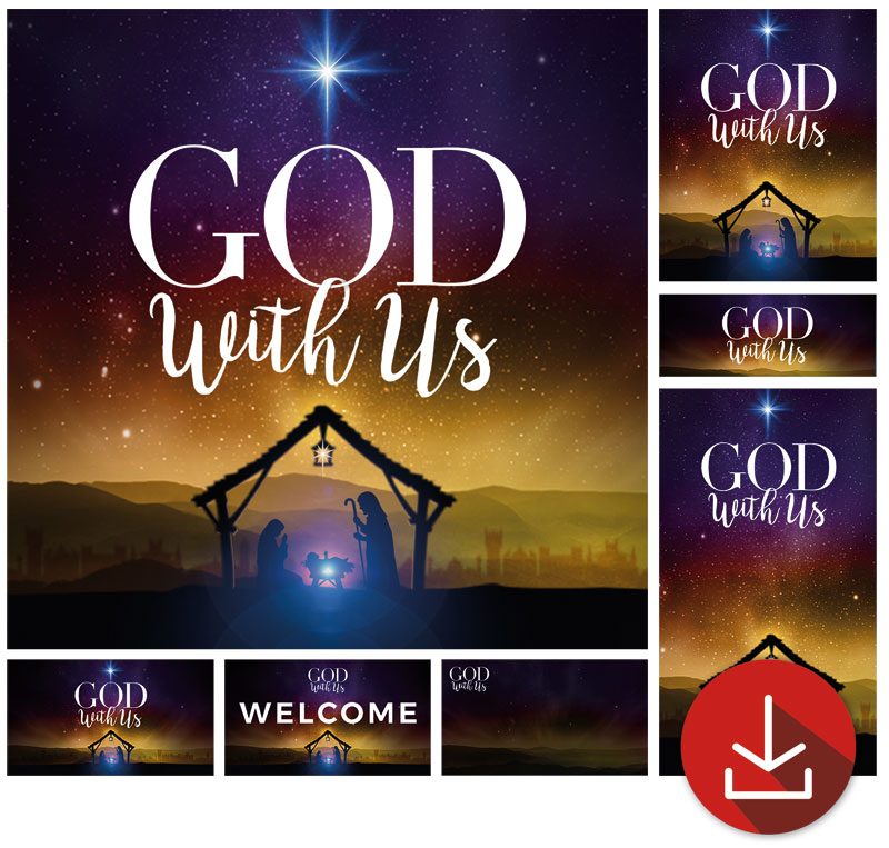 Church Graphic Bundles, Christmas, God With Us Advent