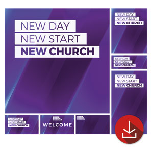 New Church Purple Church Graphic Bundles