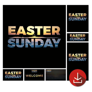 Easter Clouds Church Graphic Bundles