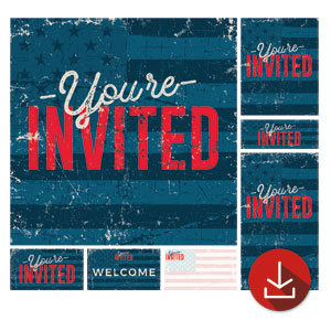 Invited Old Glory Church Graphic Bundles