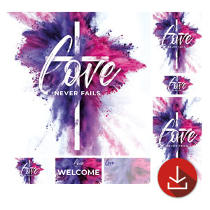 Love Never Fails Church Graphic Bundles