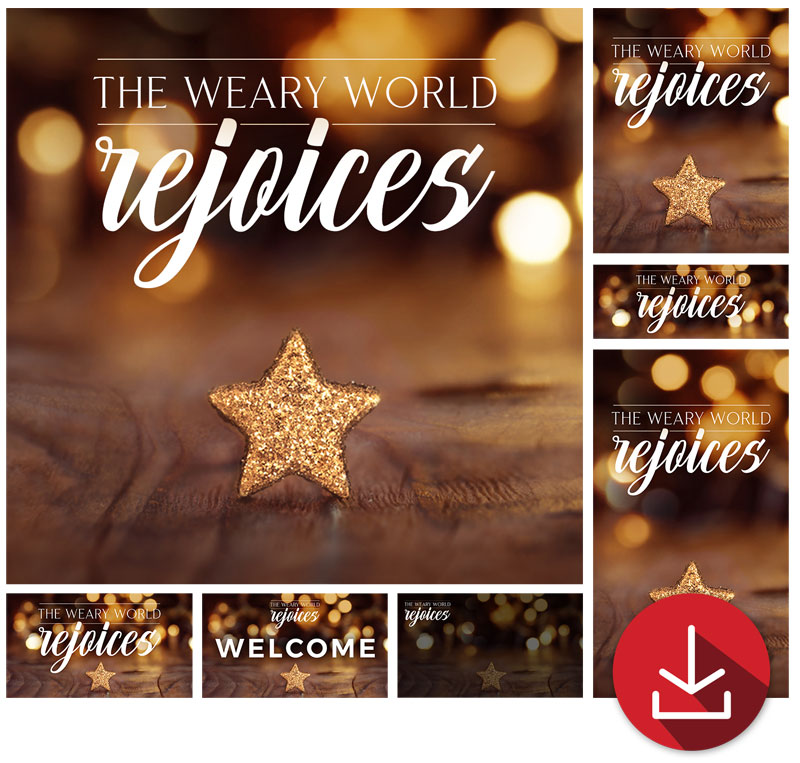 Church Graphic Bundles, Christmas, The Weary World Rejoices