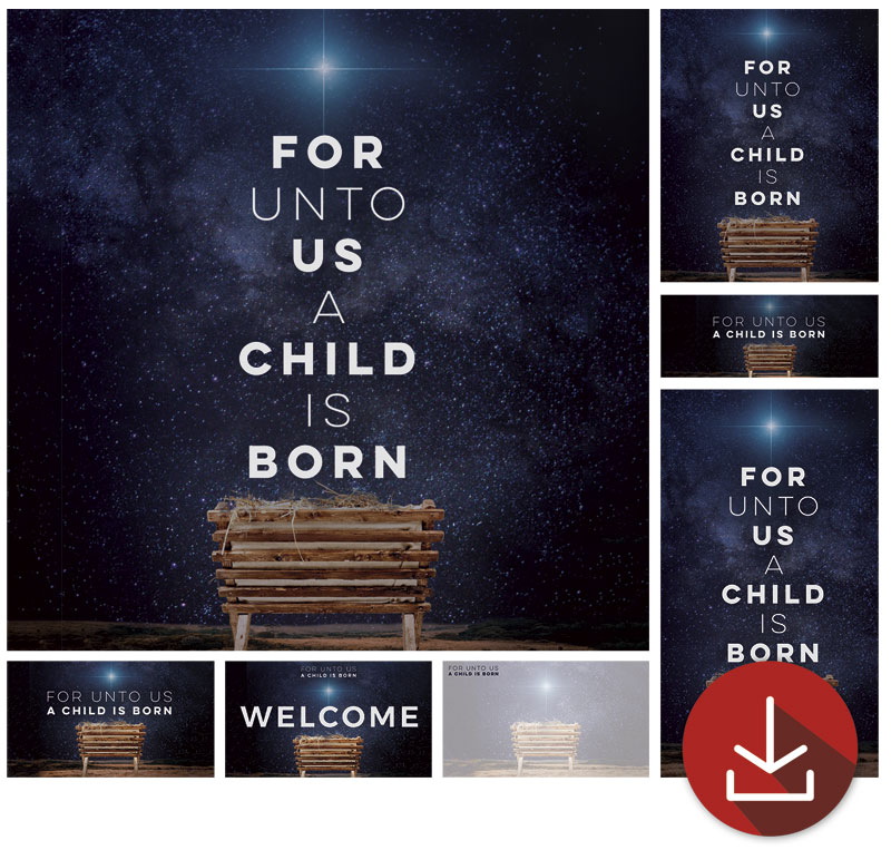 Church Graphic Bundles, Christmas, A Child Is Born